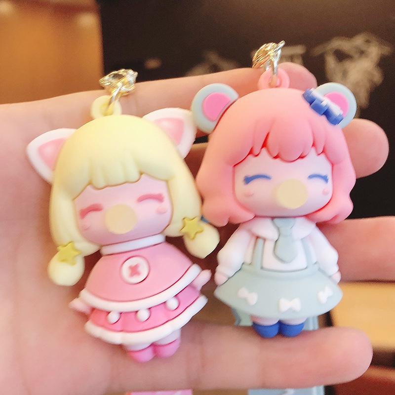 Móc Khóa Hình Búp Bê Hoạt Hình Dễ Thương