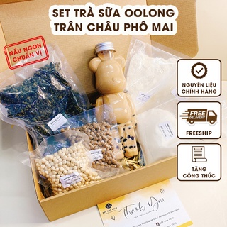 Set Trà Sữa OoLong Trân Châu Phô Mai - Trà sữa Pana Cotta - Nấu được 4.5L Cốt Trà - Bếp Nhà Velo