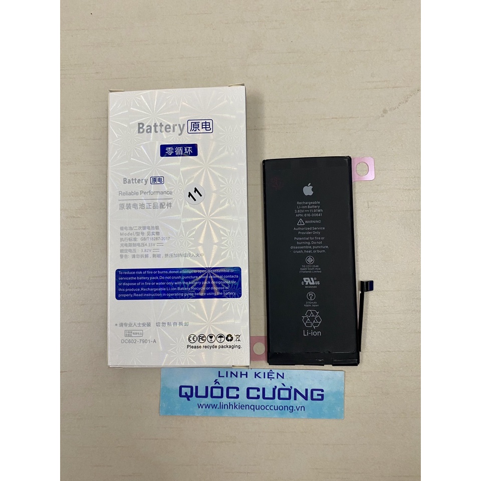 Pin 11/ 11Pro/ 11Promax chuẩn dung lượng. BẢO HÀNH 1 NĂM NEW