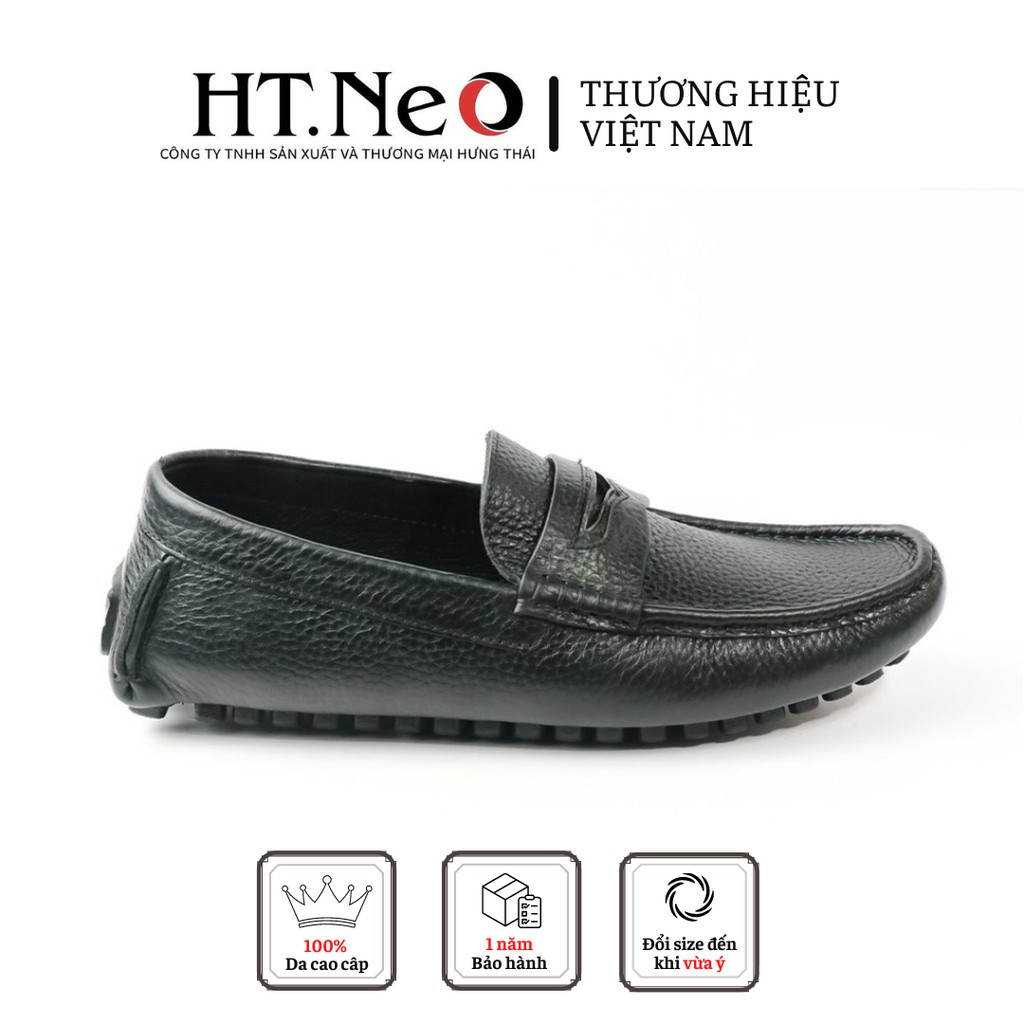 Giày mọi nam - giày lười nam cao cấp HT.NEO da bò nguyên miếng siêu siêu mềm hàng thời trang siêu đẹp đơn giản (GM76)