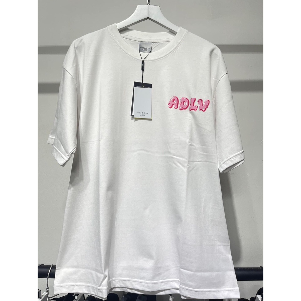 Áo ADLV Chữ Chảy Hồng form chuẩn, Vải cotton 2 chiều dày cao cấp - Bóng Hồng - Mỹ Tú Store