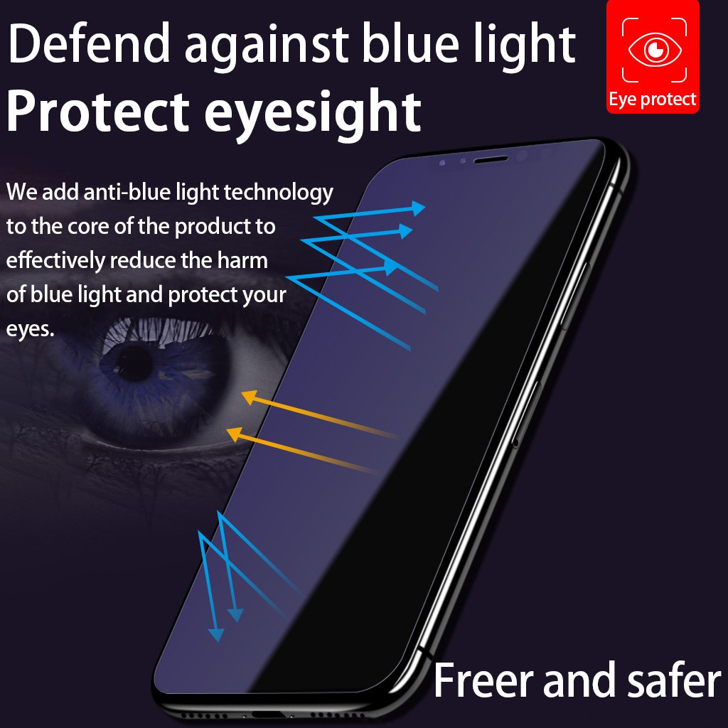 Kính Cường Lực HD Trong Suốt Chống Ánh Sáng Xanh Cho i-P Phone 6 7 8Plus X Xr Xs Max 11 11Pro Max