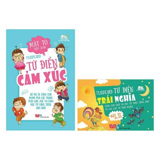 Combo Thẻ từ điển cảm xúc & trái nghĩa cho bé học nhận biết