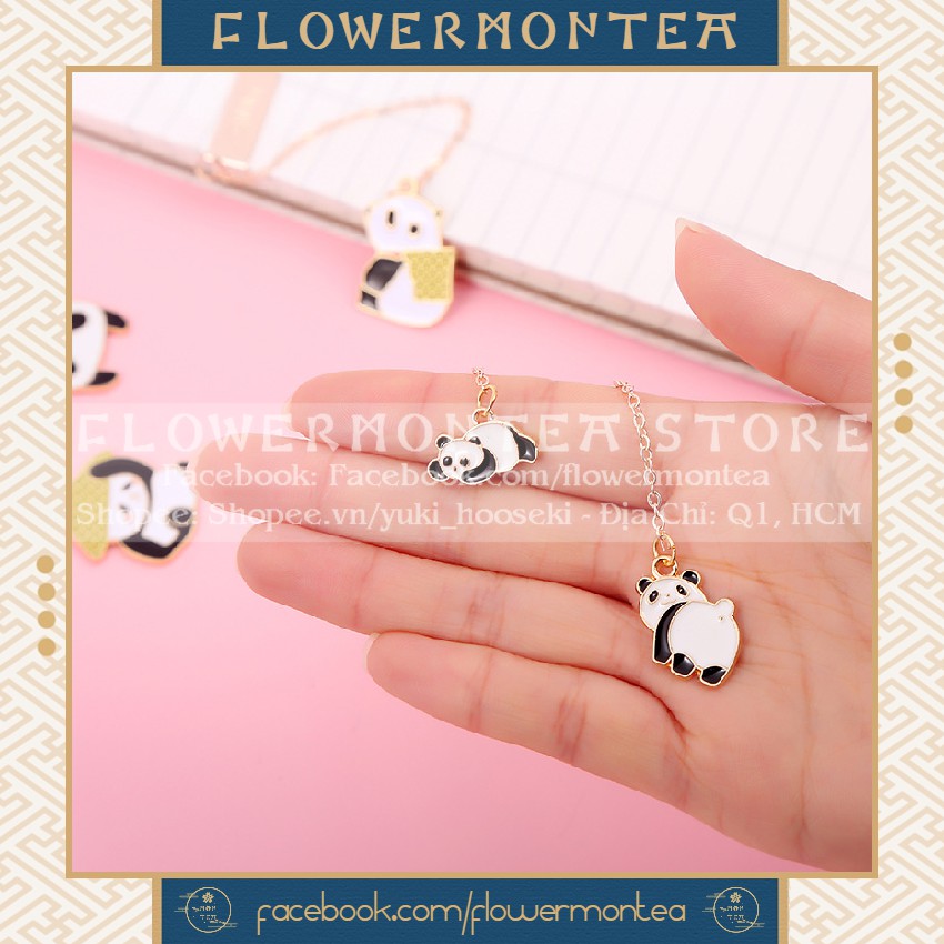 Thẻ Đánh Dấu Sách | Bookmark Dây Kim Loại - Panda | Gấu Trúc