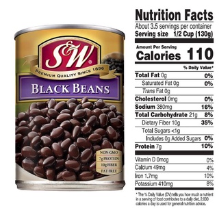 Đậu đen S&W Black Beans 425g