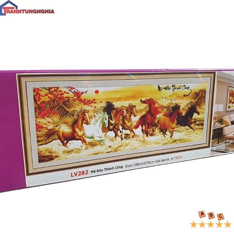 Tranh đính đá ABC tự làm mã đáo thành công (1m88 x 75cm)
