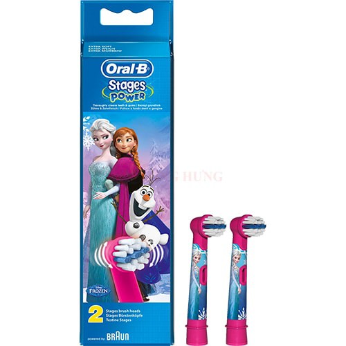 Đầu bàn chải thay thế bàn chải điện trẻ em Oral-B Disney Stages Power (Set 2 cái) - Hàng nhập khẩu