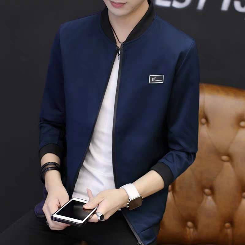 Áo khoác bomber dù nam lót lông thể thao hàn quốc varsity jacket áo khoác nhung tăm bomber jacket nhung