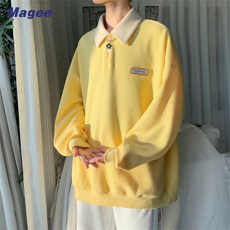 Magee Áo sweater Cổ Polo Thời Trang Xuân Thu Dành Cho Nam