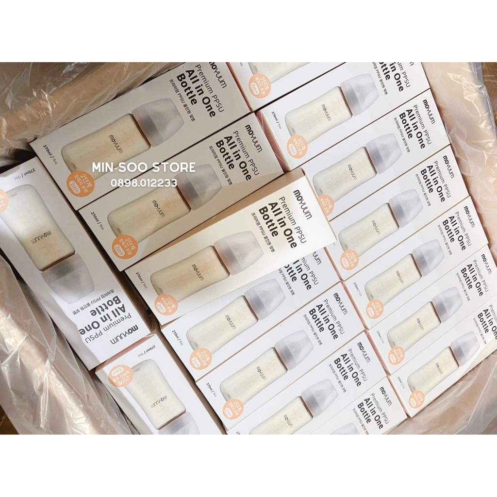 Bình sữa Moyuum Hàn Quốc cao cấp 170ml/270ml - Núm ty mềm mại - Hàng chính hãng