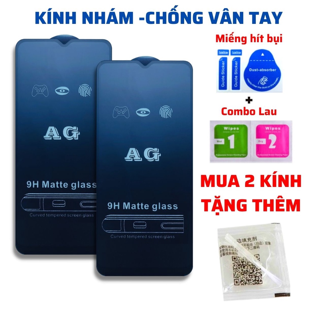 Kính Cường Lực Chống vân tay Oppo A5 A9 A15A A15s A16A A16k A31 F11 A53 A54 A55 A57 A76 A77S A78 A98 Reno 8 z 7 6 5 3 AG