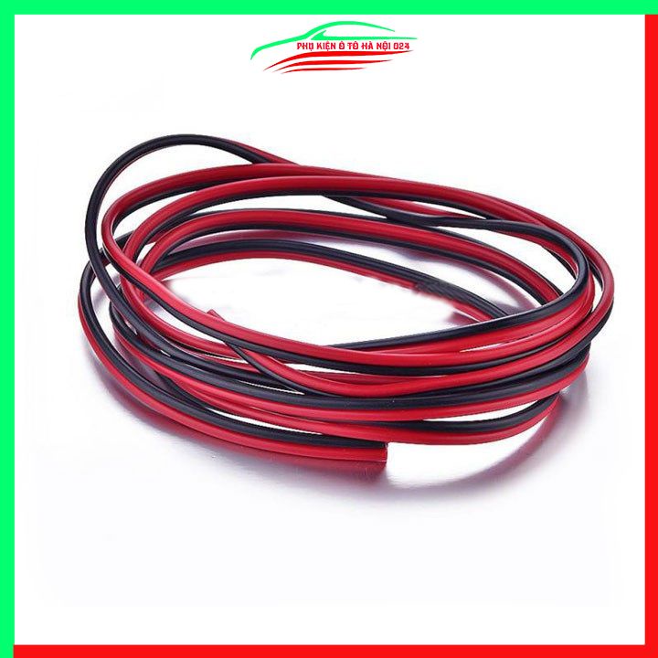 Cuộn 100 mét dây điện đôi đen đỏ đủ loại 18AWG đến 26AWG