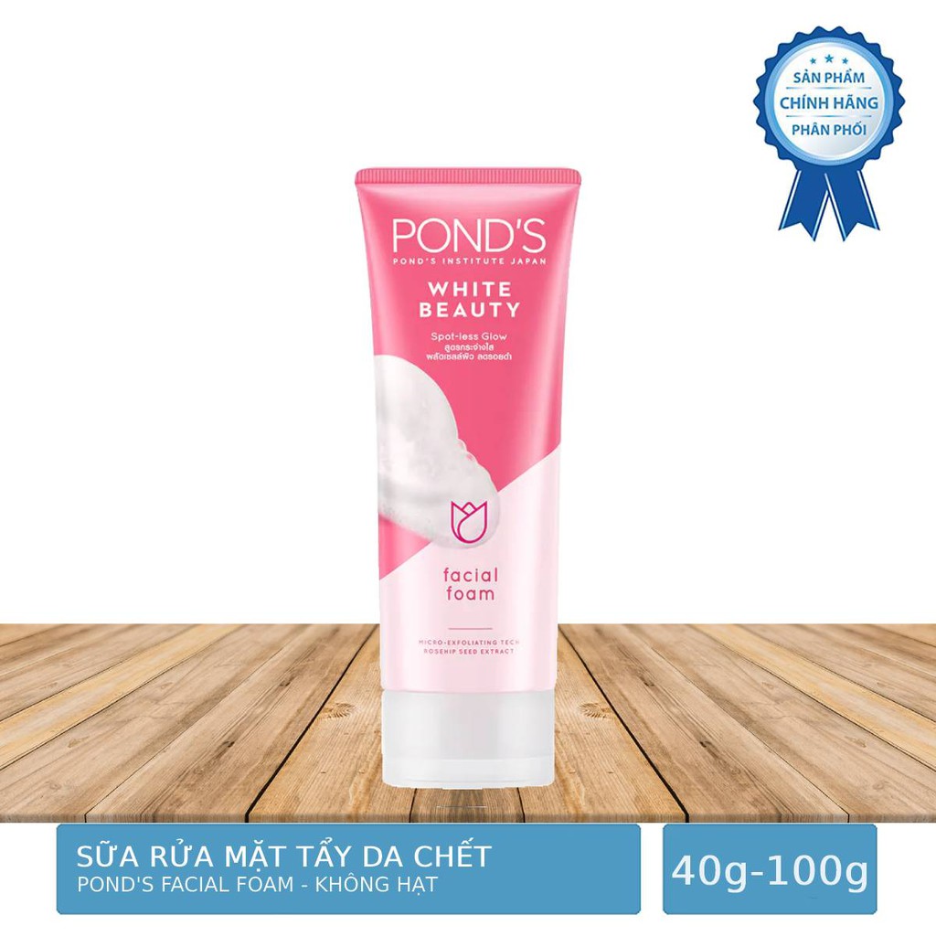 Sữa Rửa mặt Pond's Tẩy Tế Bào Chết White Beauty Spot Less Row White 40g