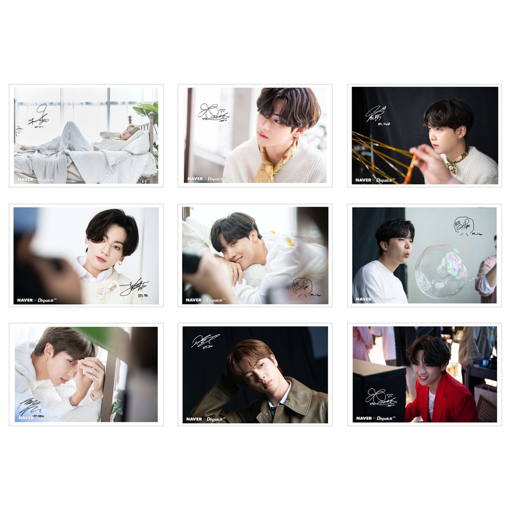 [Ép Lụa] Lomo Card 45 Ảnh BTS có chữ ký - DICON photoshoot