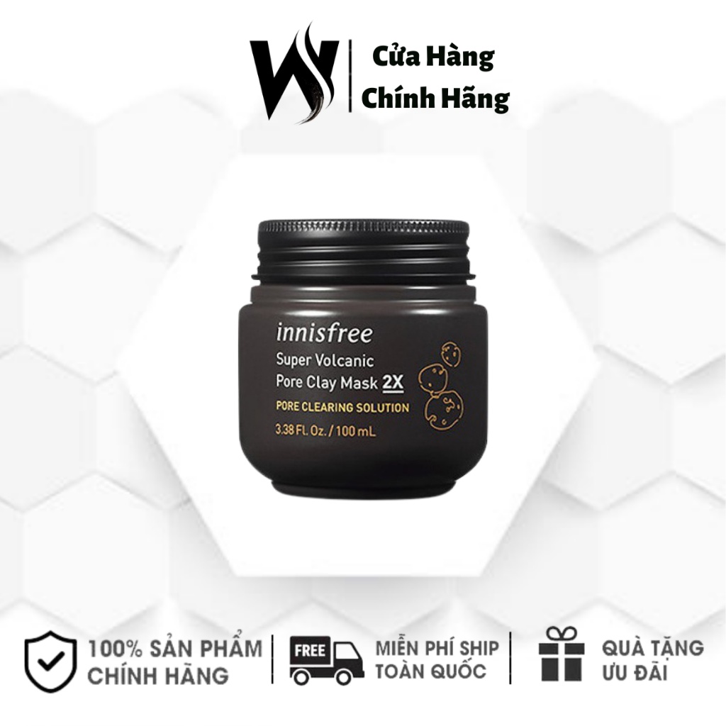 Siêu mặt nạ chăm sóc lỗ chân lông innisfree Super Volcanic Pore Clay Mask 2X 100ml - White Store