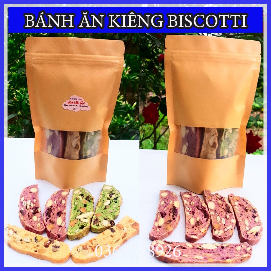 [Mã 267FMCGSALE giảm 8% đơn 500K] Bánh Biscotti ăn kiêng giảm cân 6 vị đặc biệt 100g