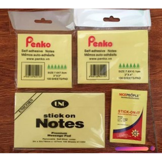 Giấy note ghi chú, giấy nhớ 2x3- 3x3-3x4-3x5-4x6