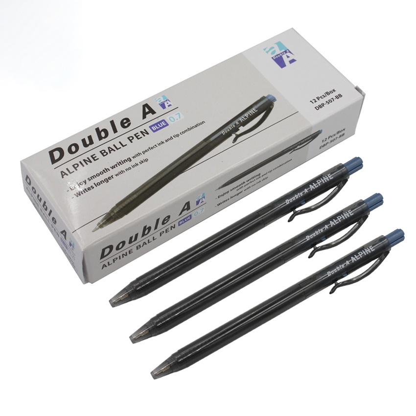 Hộp 12 Bút bi Alpine Double A bút bi ngòi 0.7mm nét đậm màu xanh giá rẻ ANKICO