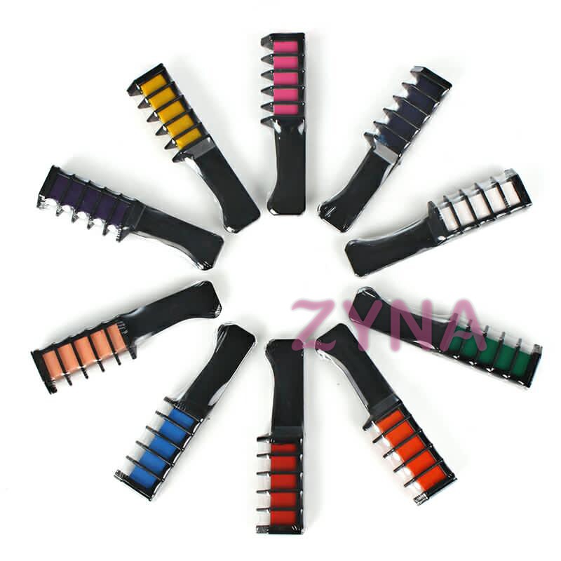 Ready Stock Temporary Hair Chalk Hair Color Comb Dye Salon Party Fans Cosplay Tool &VN
