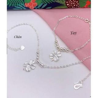 LẮC CHÂN BẠC HÌNH CỎ 4 LÁ MAY MẮN 🍀🍀