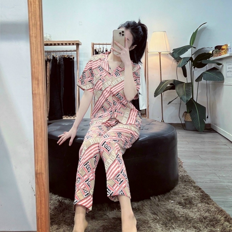 BỘ PIJAMAS LỤA HÀNG THIẾT KẾ CAO CẤP MẶC NHÀ