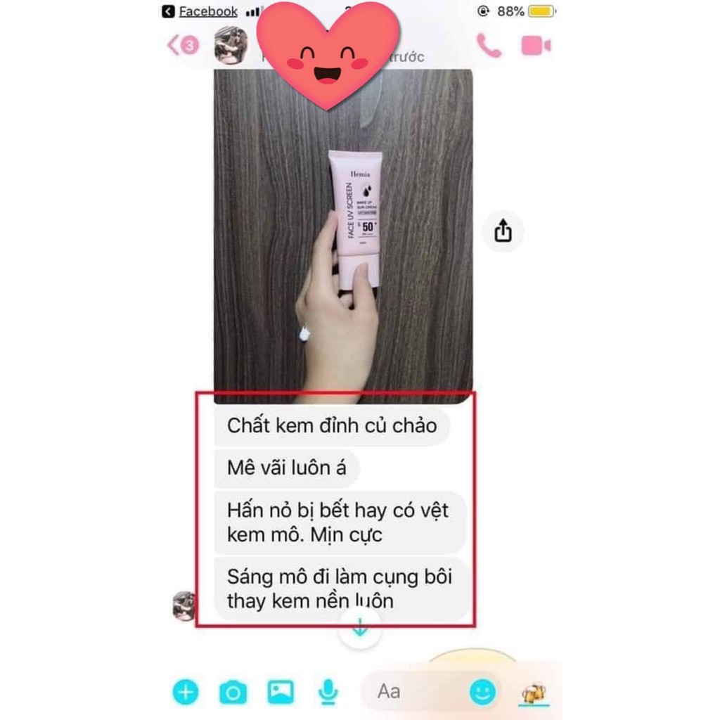 [CHÍNH HÃNG] kem chống nắng HEMIA Hàn Quốc, nâng tone, kiềm dầu, thấm nhanh, không bóng nhờn, không bết rít, SPF 50+ | BigBuy360 - bigbuy360.vn
