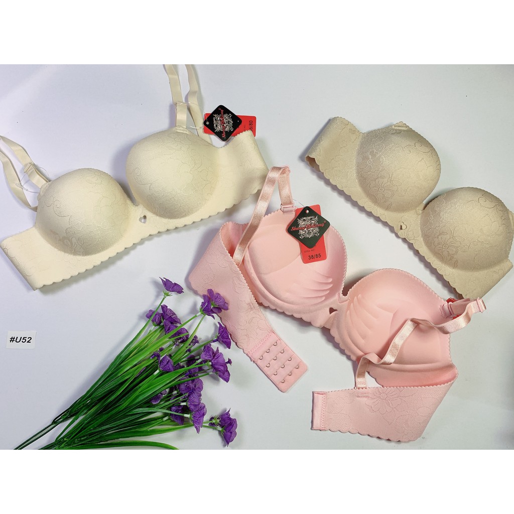 [Size 34-38] Áo ngực su gấm đệm dày không gọng cao cấp MSU52