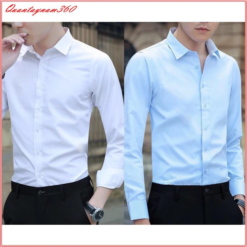 Áo sơ mi nam dài tay chống nhăn cao cấp,sơ mi nam dáng body trẻ trung | BigBuy360 - bigbuy360.vn
