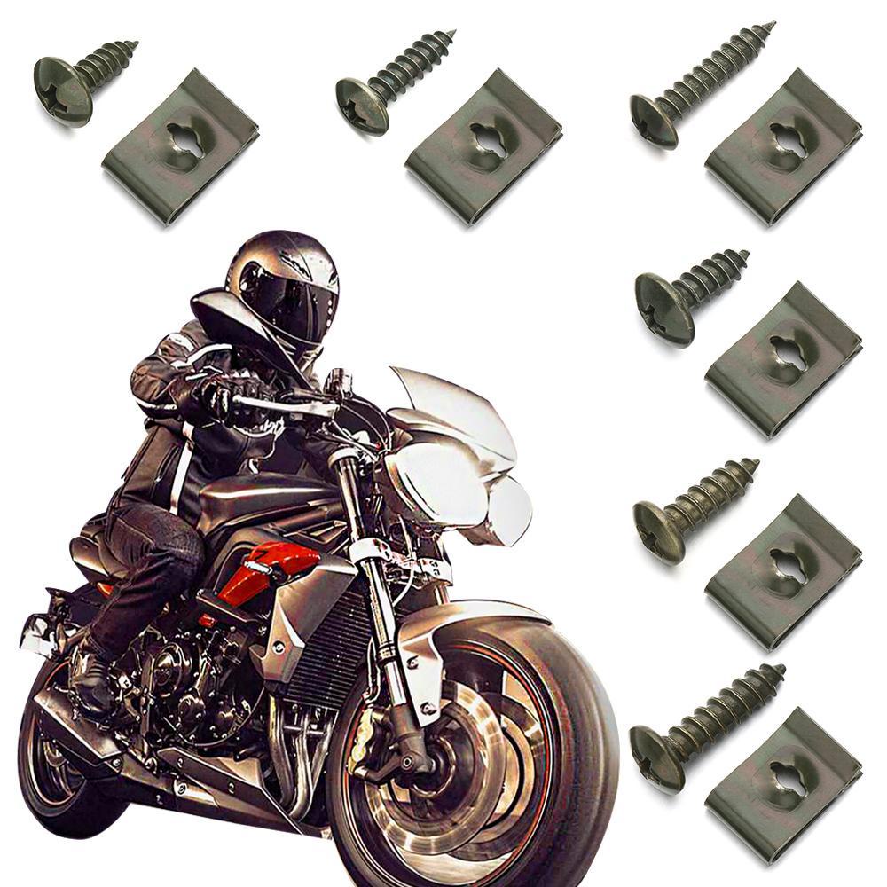 Set 10 Ốc Vít M4 M5 Bằng Nhựa Màu Đen Cho Xe Máy / Xe Hơi Ốp