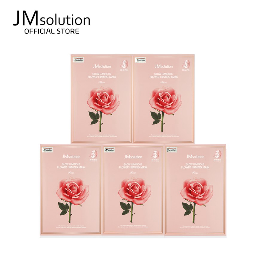 Mặt Nạ Giấy Làm Sáng, Săn Chắc Da Chiết Xuất Hoa Hồng Jmsolution Glow Luminous Flower Firming Mask #Rose 30ml