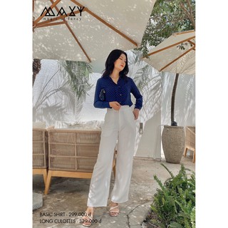 Áo sơ mi nữ chấm bi navy polka shirt Maxy Workshop