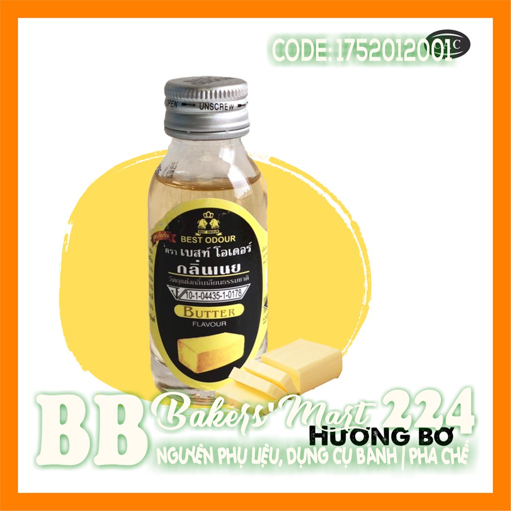 Hương mùi BƠ BUTTER Best Odour Thái Lan - Chai 30ml