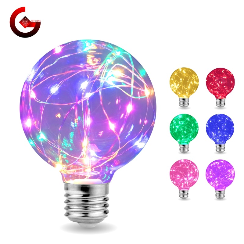 Dây Đèn LED E27 110V 220V G95 Nhiều Màu Sắc Trang Trí Nhà Cửa