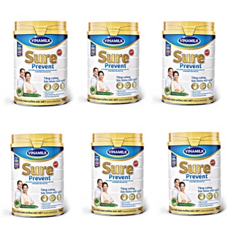 Combo 6 lon sữa bột Vinamilk Sure Prevent 900g