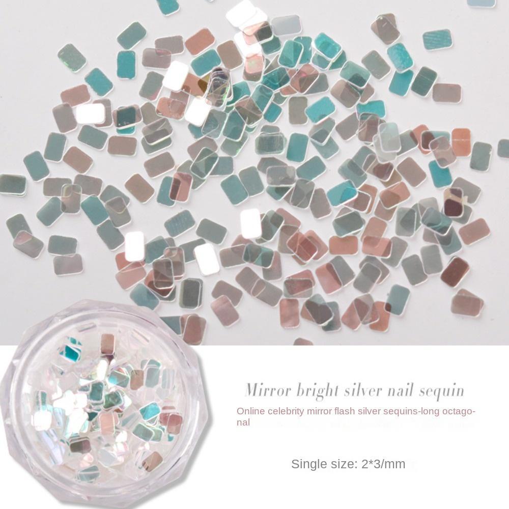 Hộp Kim Tuyến Lấp Lánh Trang Trí Móng Tay DYRUIDOJ|Lát Kim Tuyến Trái Tim Ngôi Sao Trái Tim Tráng Gương Trang Trí Móng Tay Nghệ Thuật