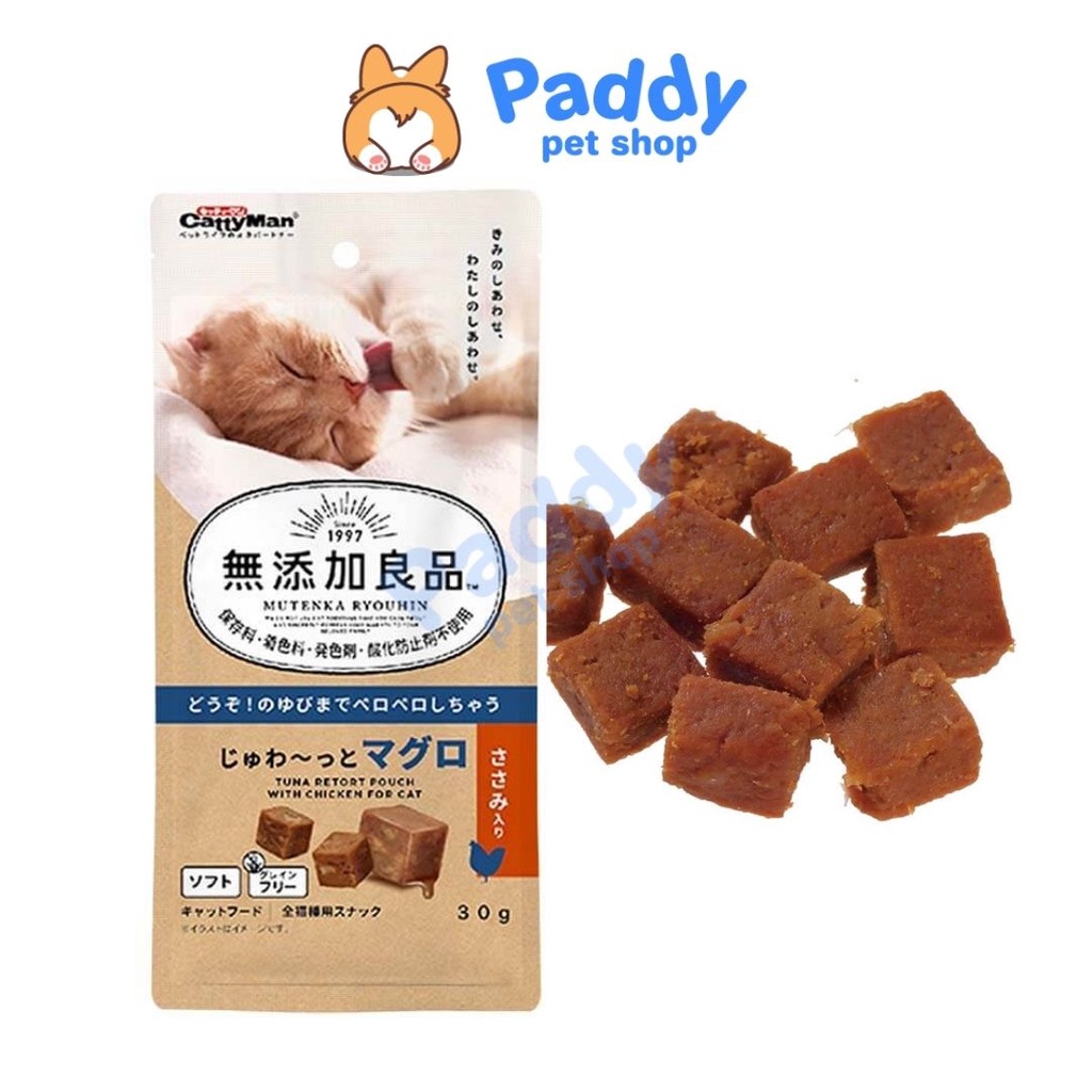 Viên Cá Ngừ CattyMan Snack Tiêu Búi Lông Cho Mèo 30g