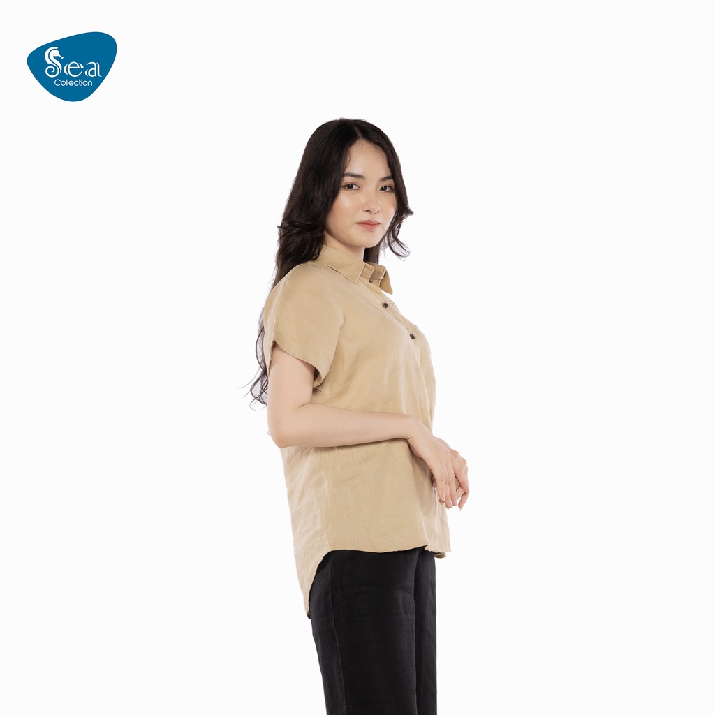 Áo Sơ Mi Linen Nữ Sea Collection Tay Ngắn 10015