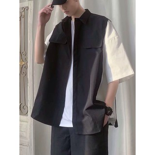 Áo sơ mi trắng trơn basic oversize nam nữ
