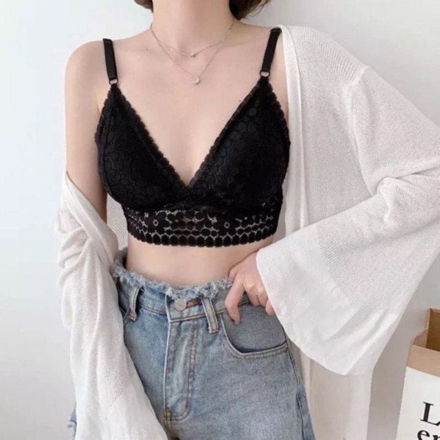 xả kho Áo lót ngưc yoga gym bra ren hai dây yoga gym thoáng mát sexy gợi cảm hot hit 8815
