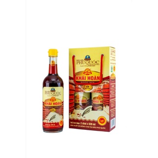 Nước mắm phú quốc khải hoàn 43 độ đạm cặp hai chai 520 ml