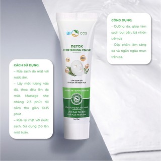 Mặt nạ Detox thải độc trắng da Biocos