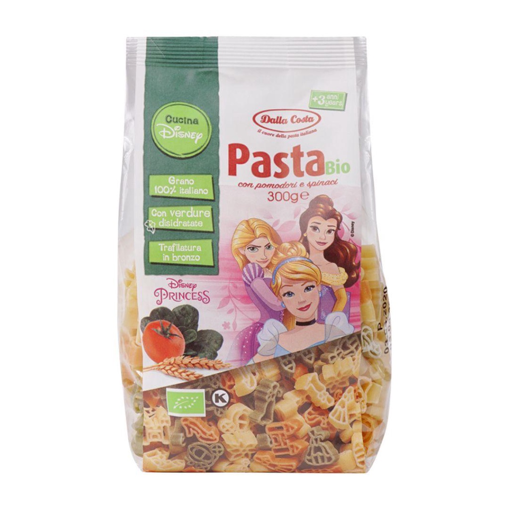 Nui Rau Củ Hữu Cơ Cho Bé Hình Công Chúa DisNey 300g Dalla Costa Organic Pasta Bio Disney Princess - Oh! Baby 125