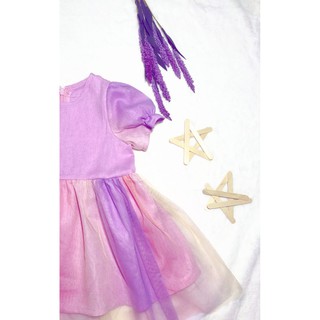 Đầm công chúa linen Tím