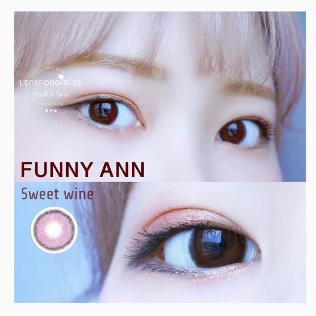 Kính áp tròng FUNNY ANN - Sweet Winee (Màu rượuu vanng) (Hsd 1 tháng)