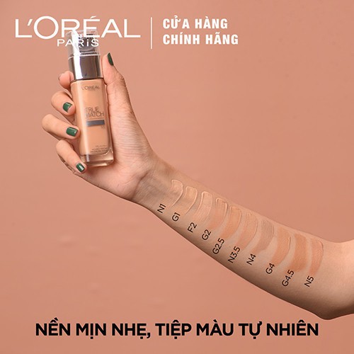 Hàng Mới Kem nền mịn da dạng lỏng L'Oreal Paris True Match Liquid Foundation 30ml (Chính hãng)