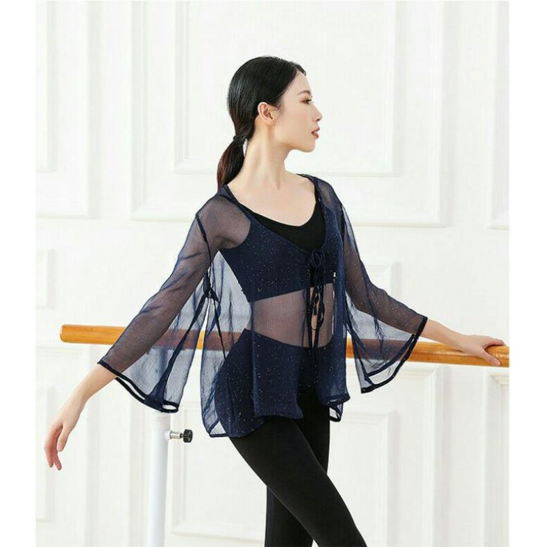 Áo voan ngắn tay lỡ múa cổ trang Trung Quốc A77 Uyển Nhi | BigBuy360 - bigbuy360.vn