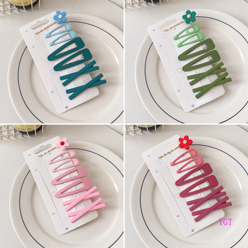 Set 7 Kẹp Tóc Đơn Giản Màu Sắc Ngọt Ngào Cho Nữ