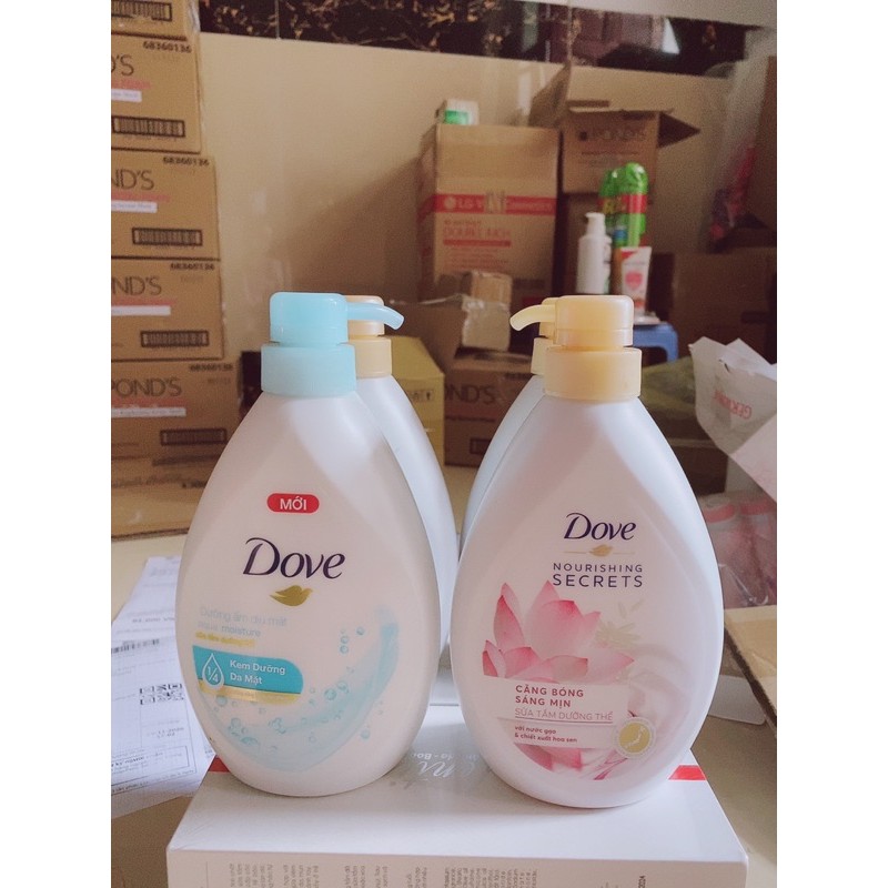 Sữa tắm DOVE 550g căng bóng tươi mới