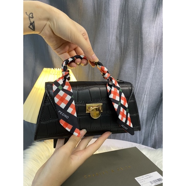 Túi đeo chéo có quai cầm P size 18cm mix nơ cực xinh