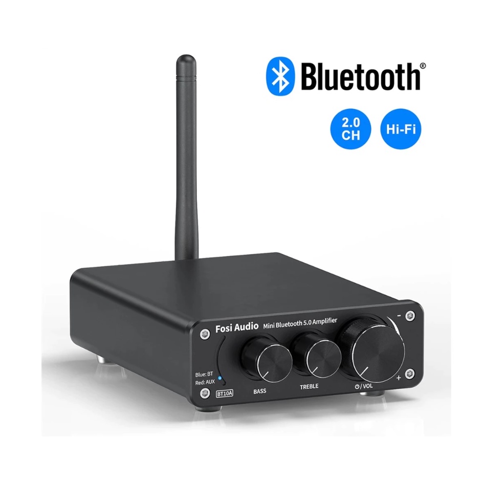 Ampli Bộ khuếch đại âm thanh Mini HiFi Kỹ Thuật Số Amp Cho Loa 50W BT10A Treble & Bass